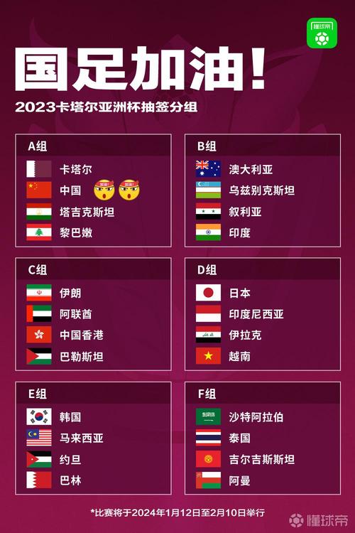 亚洲杯中国队赛程2022赛程表